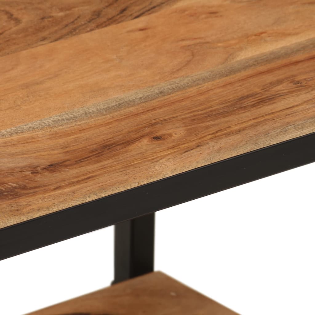 vidaXL Wall Shelf 40x30x50 cm Solid Wood Acacia and Iron