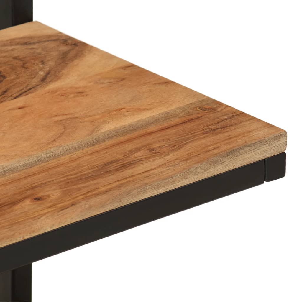 vidaXL Wall Shelf 40x30x50 cm Solid Wood Acacia and Iron