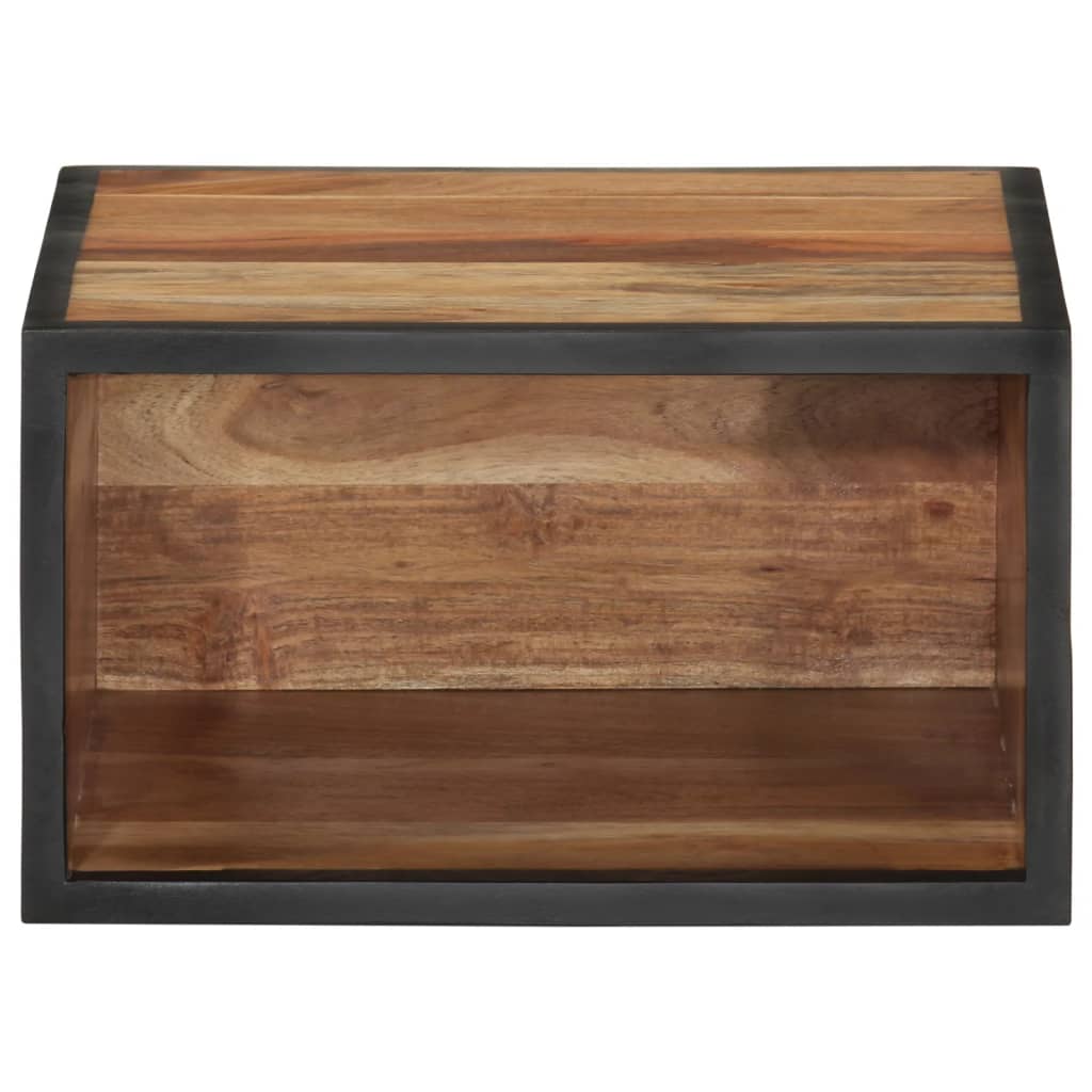 vidaXL Wall-mounted Bedside Cabinet 35x35x20 cm Solid Wood Acacia