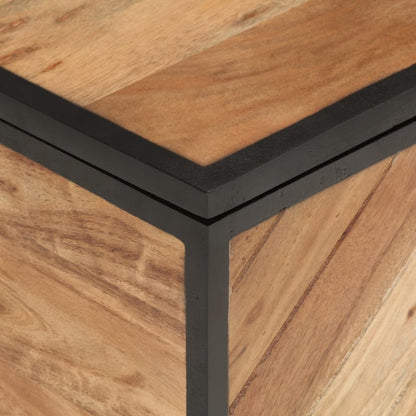 vidaXL Storage Box 60x30x30 cm Solid Wood Acacia and Iron