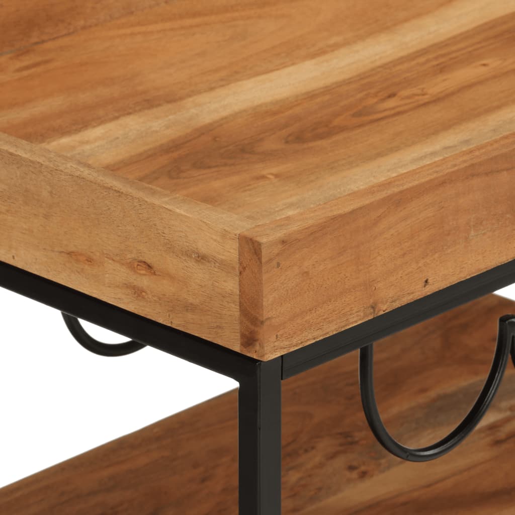 vidaXL Bar Cart 60x40x80 cm Solid Wood Acacia and Iron