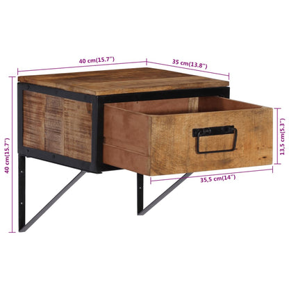vidaXL Bedside Cabinet 40x35x40 cm Solid Wood Mango