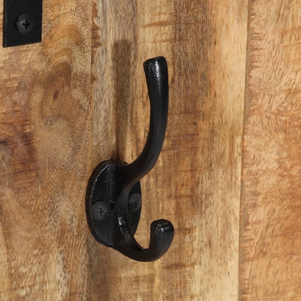 vidaXL Coat Rack 35x8x110 cm Solid Rough Wood Mango
