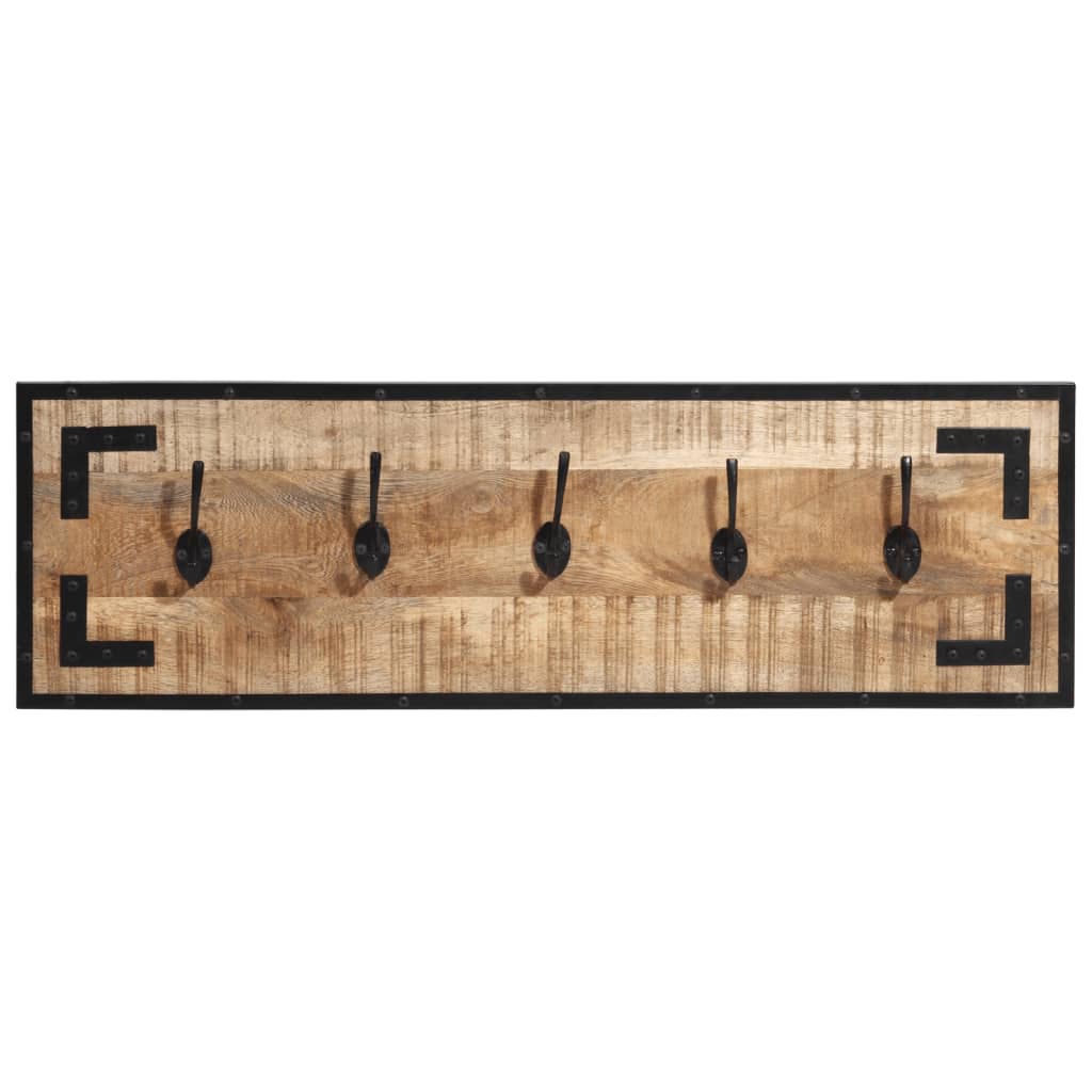 vidaXL Coat Racks 2 pcs 80x8x25 cm Solid Rough Wood Mango