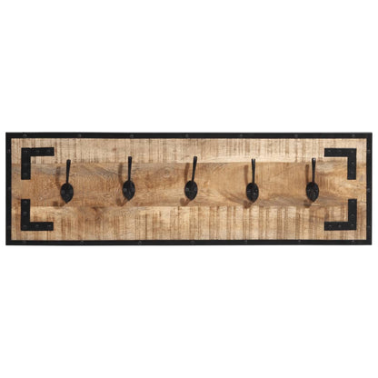 vidaXL Coat Racks 2 pcs 80x8x25 cm Solid Rough Wood Mango