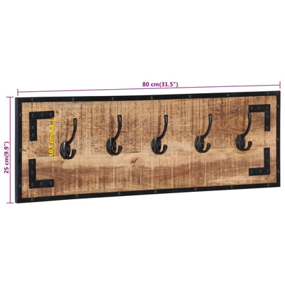 vidaXL Coat Racks 2 pcs 80x8x25 cm Solid Rough Wood Mango