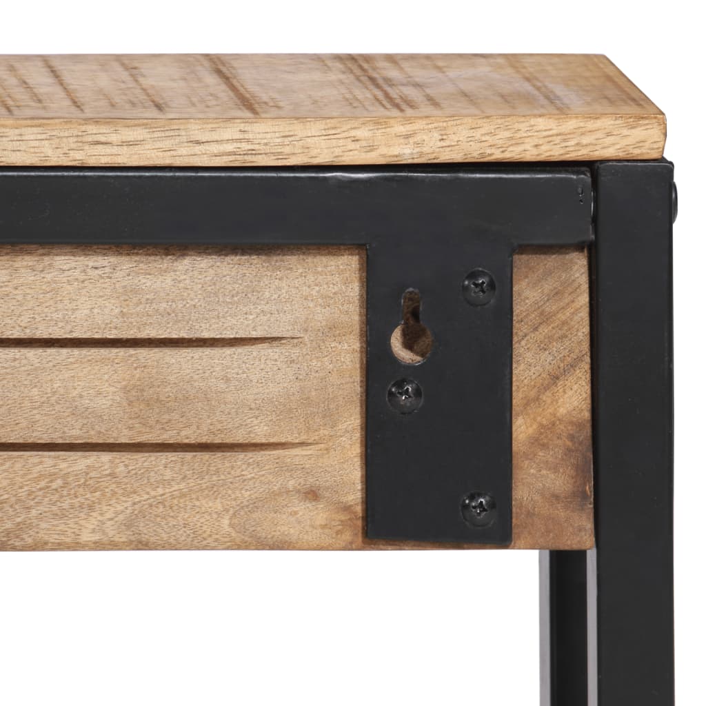 vidaXL Coat Rack 87x10x27 cm Solid Rough Wood Mango