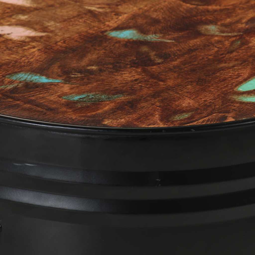 vidaXL Bar Tables Drum Shape 3 pcs Solid Wood Reclaimed