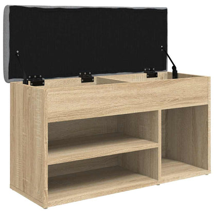 vidaXL Shoe Bench Sonoma Oak 82x32x45.5 cm Engineered Wood