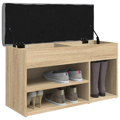 vidaXL Shoe Bench Sonoma Oak 82x32x45.5 cm Engineered Wood