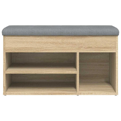 vidaXL Shoe Bench Sonoma Oak 82x32x45.5 cm Engineered Wood