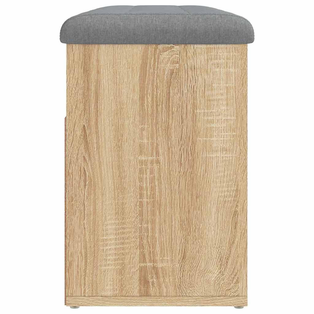 vidaXL Shoe Bench Sonoma Oak 82x32x45.5 cm Engineered Wood