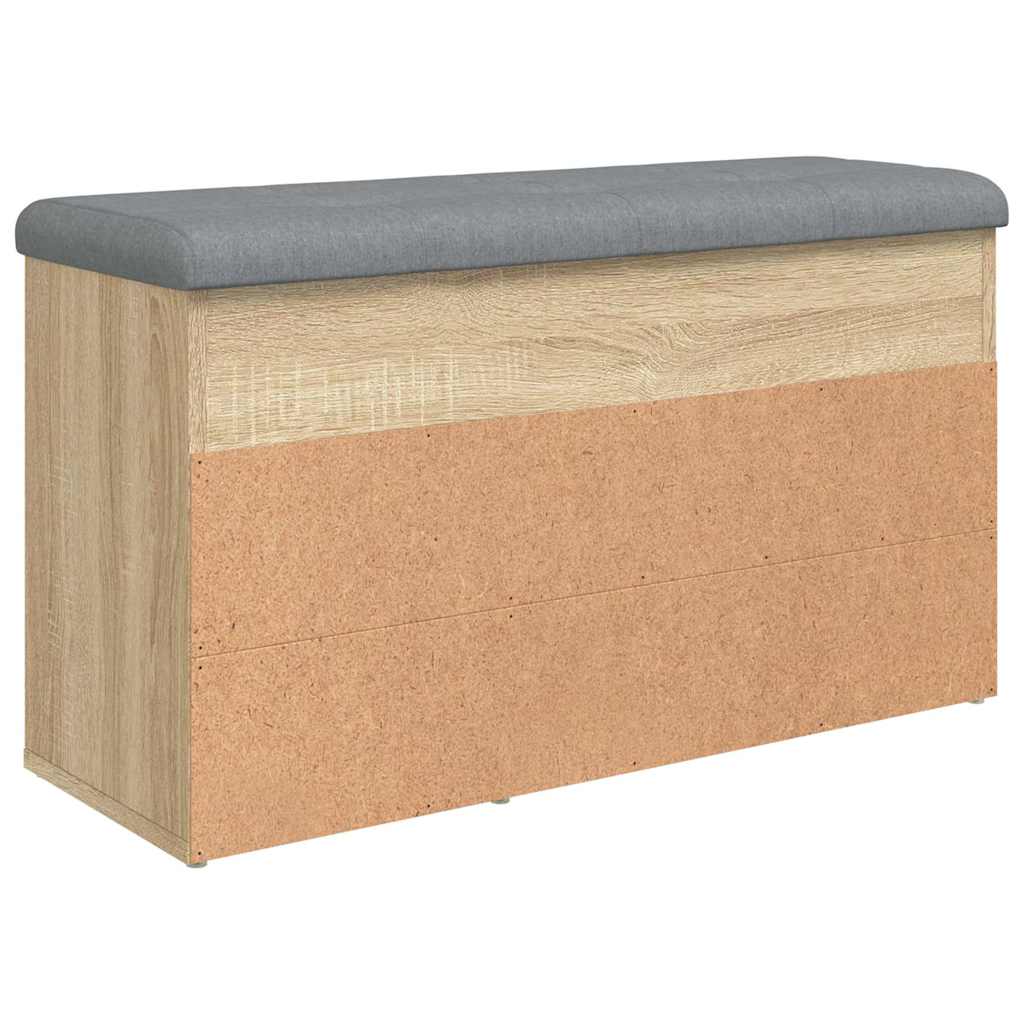 vidaXL Shoe Bench Sonoma Oak 82x32x45.5 cm Engineered Wood