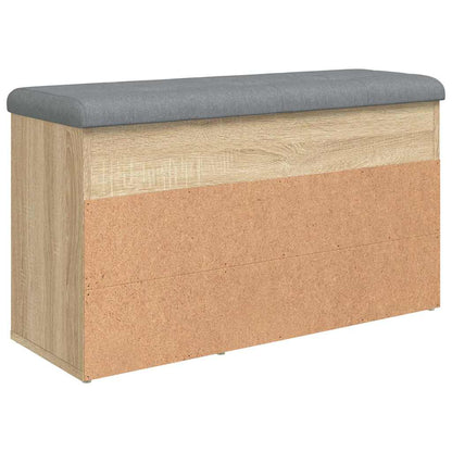 vidaXL Shoe Bench Sonoma Oak 82x32x45.5 cm Engineered Wood