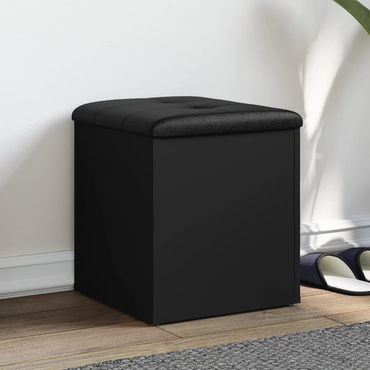 vidaXL Storage Bench Black 42x42x45 cm Engineered Wood