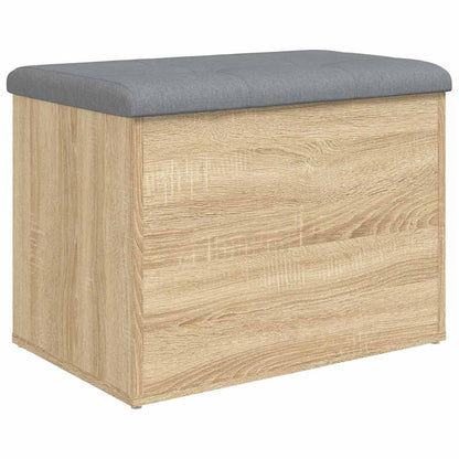vidaXL Storage Bench Sonoma Oak 62x42x45 cm Engineered Wood