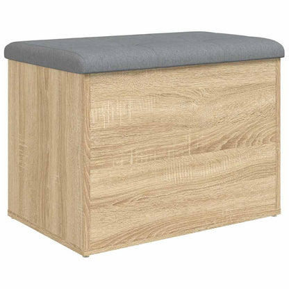 vidaXL Storage Bench Sonoma Oak 62x42x45 cm Engineered Wood