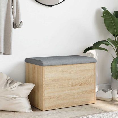vidaXL Storage Bench Sonoma Oak 62x42x45 cm Engineered Wood