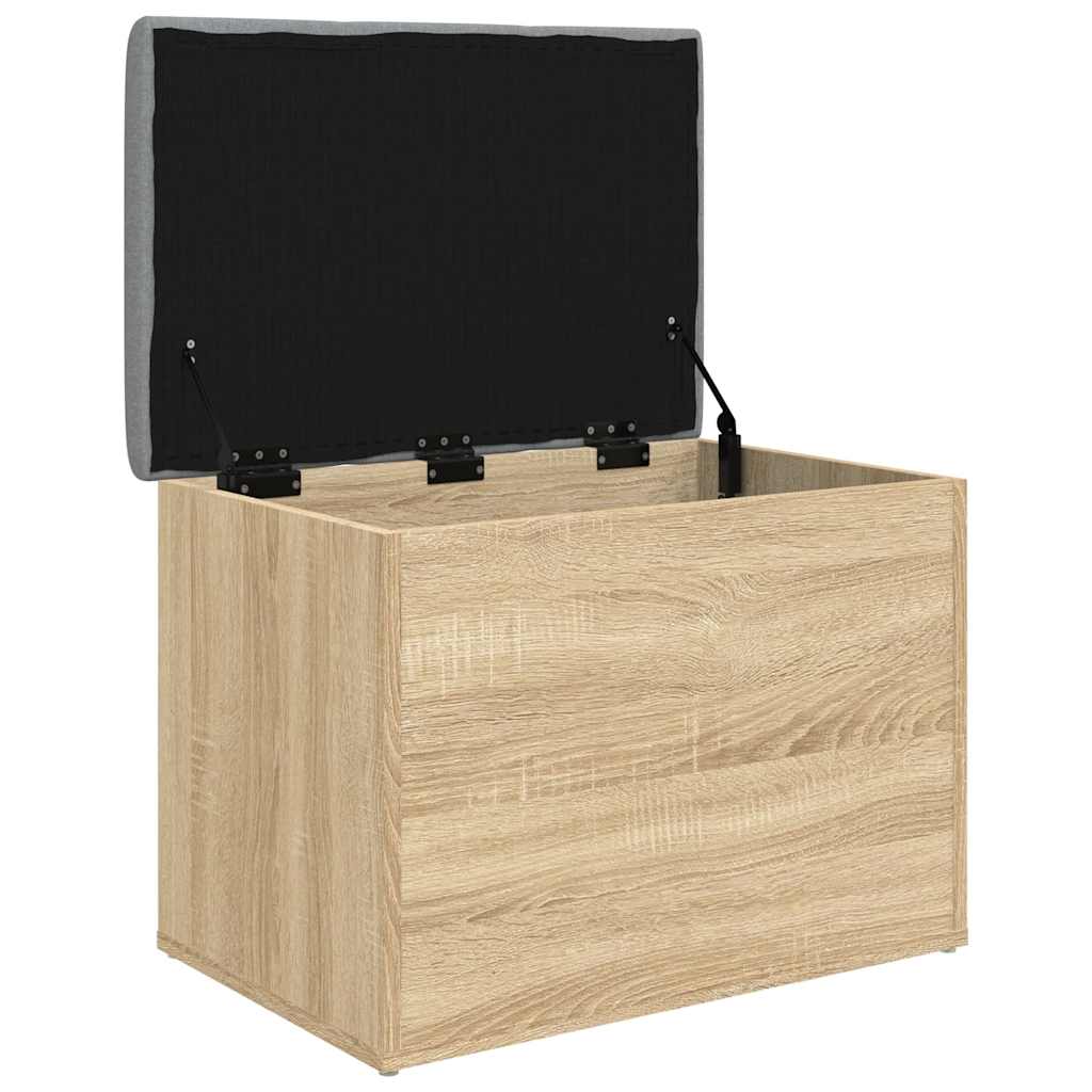vidaXL Storage Bench Sonoma Oak 62x42x45 cm Engineered Wood