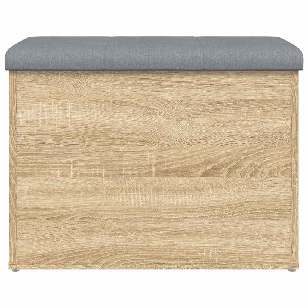 vidaXL Storage Bench Sonoma Oak 62x42x45 cm Engineered Wood