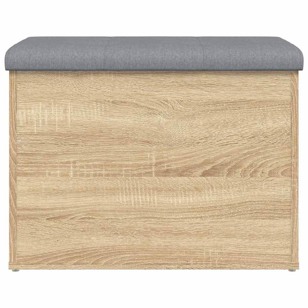 vidaXL Storage Bench Sonoma Oak 62x42x45 cm Engineered Wood