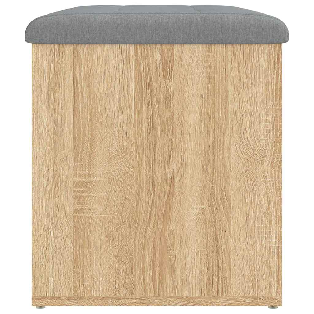 vidaXL Storage Bench Sonoma Oak 62x42x45 cm Engineered Wood