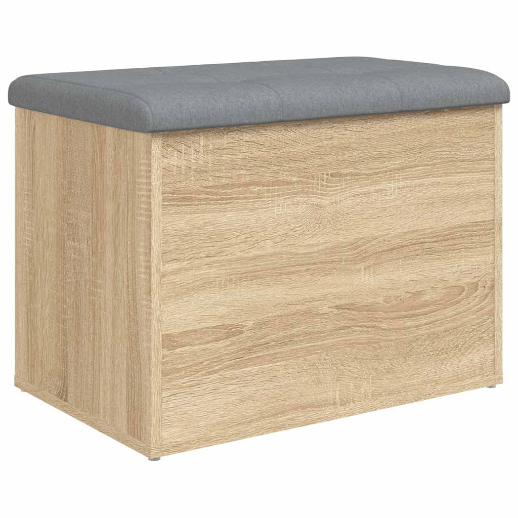 vidaXL Storage Bench Sonoma Oak 62x42x45 cm Engineered Wood