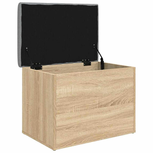 vidaXL Storage Bench Sonoma Oak 62x42x45 cm Engineered Wood