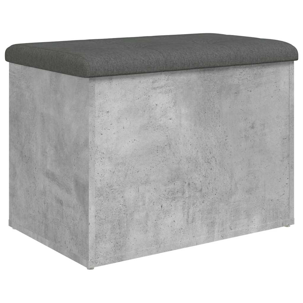 vidaXL Storage Bench Concrete Grey 62x42x45 cm Engineered Wood