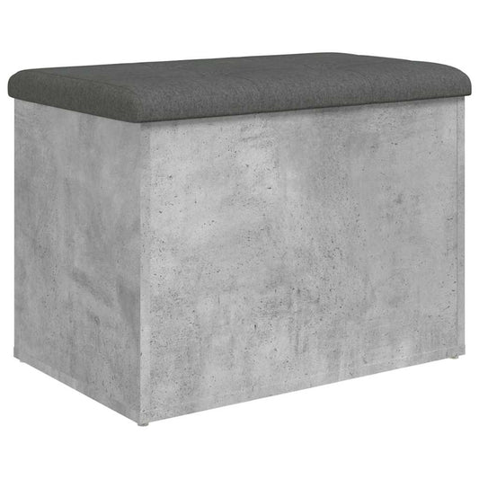 vidaXL Storage Bench Concrete Grey 62x42x45 cm Engineered Wood