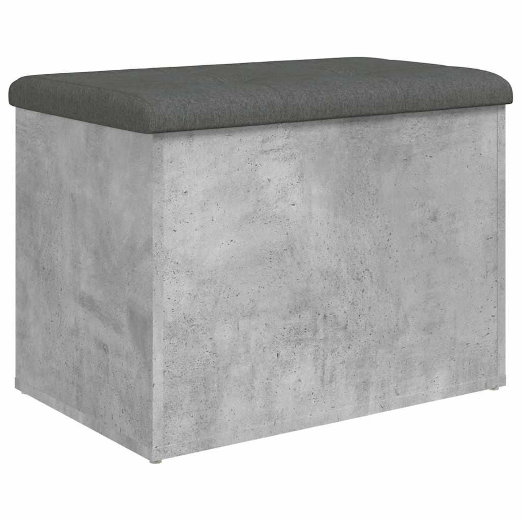 vidaXL Storage Bench Concrete Grey 62x42x45 cm Engineered Wood