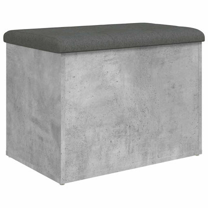 vidaXL Storage Bench Concrete Grey 62x42x45 cm Engineered Wood