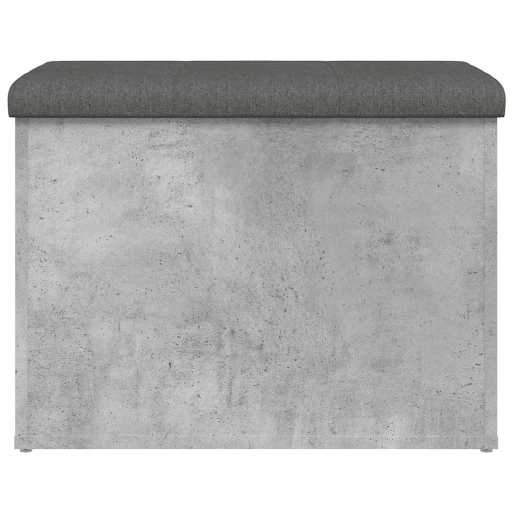 vidaXL Storage Bench Concrete Grey 62x42x45 cm Engineered Wood