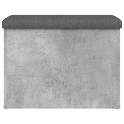 vidaXL Storage Bench Concrete Grey 62x42x45 cm Engineered Wood