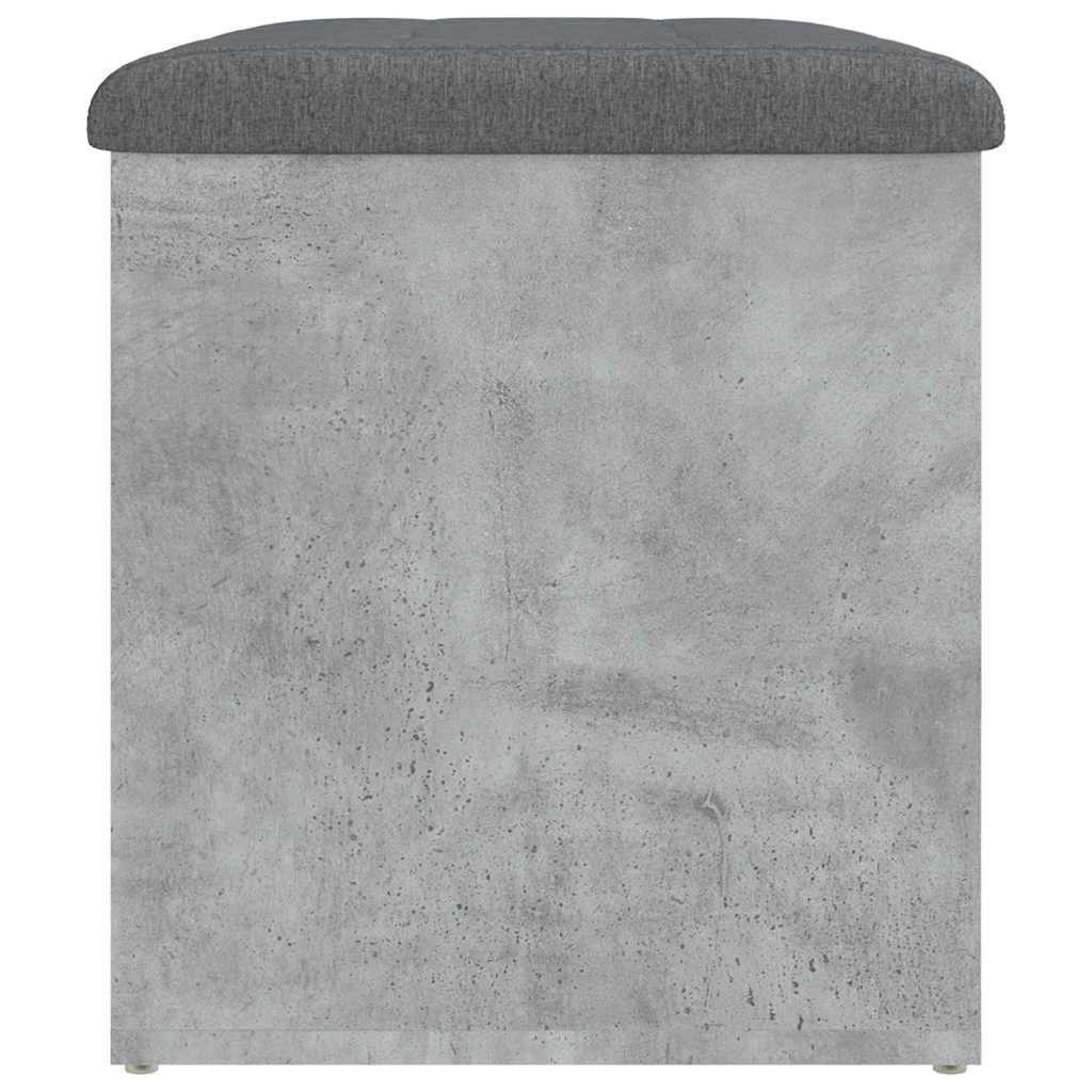 vidaXL Storage Bench Concrete Grey 62x42x45 cm Engineered Wood