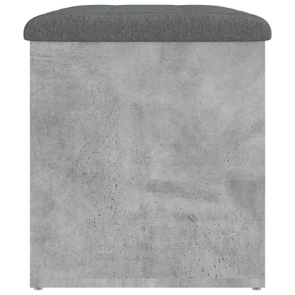 vidaXL Storage Bench Concrete Grey 62x42x45 cm Engineered Wood