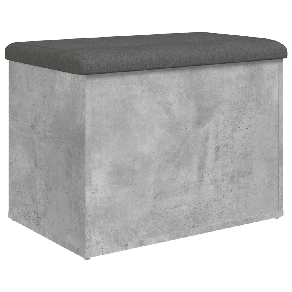 vidaXL Storage Bench Concrete Grey 62x42x45 cm Engineered Wood