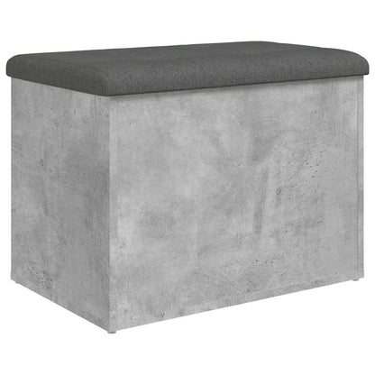 vidaXL Storage Bench Concrete Grey 62x42x45 cm Engineered Wood