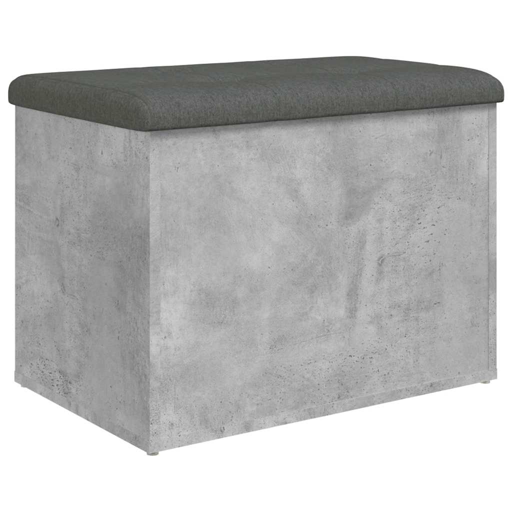 vidaXL Storage Bench Concrete Grey 62x42x45 cm Engineered Wood