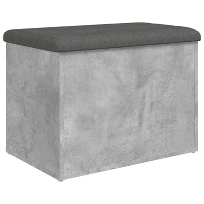 vidaXL Storage Bench Concrete Grey 62x42x45 cm Engineered Wood