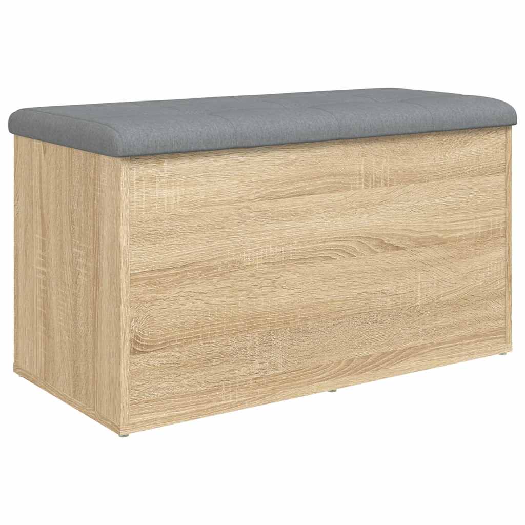 vidaXL Storage Bench Sonoma Oak 82x42x45 cm Engineered Wood