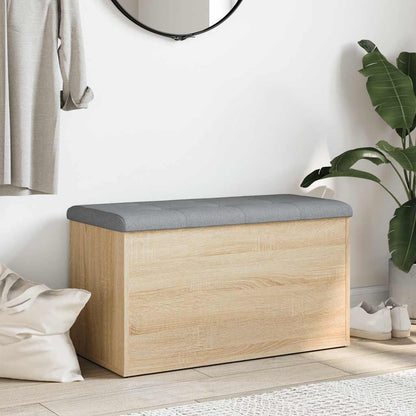 vidaXL Storage Bench Sonoma Oak 82x42x45 cm Engineered Wood