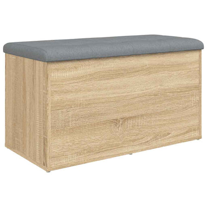 vidaXL Storage Bench Sonoma Oak 82x42x45 cm Engineered Wood