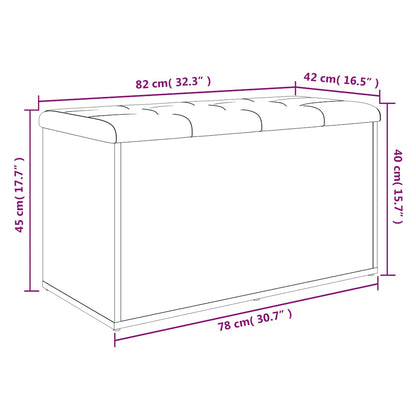 vidaXL Storage Bench Sonoma Oak 82x42x45 cm Engineered Wood
