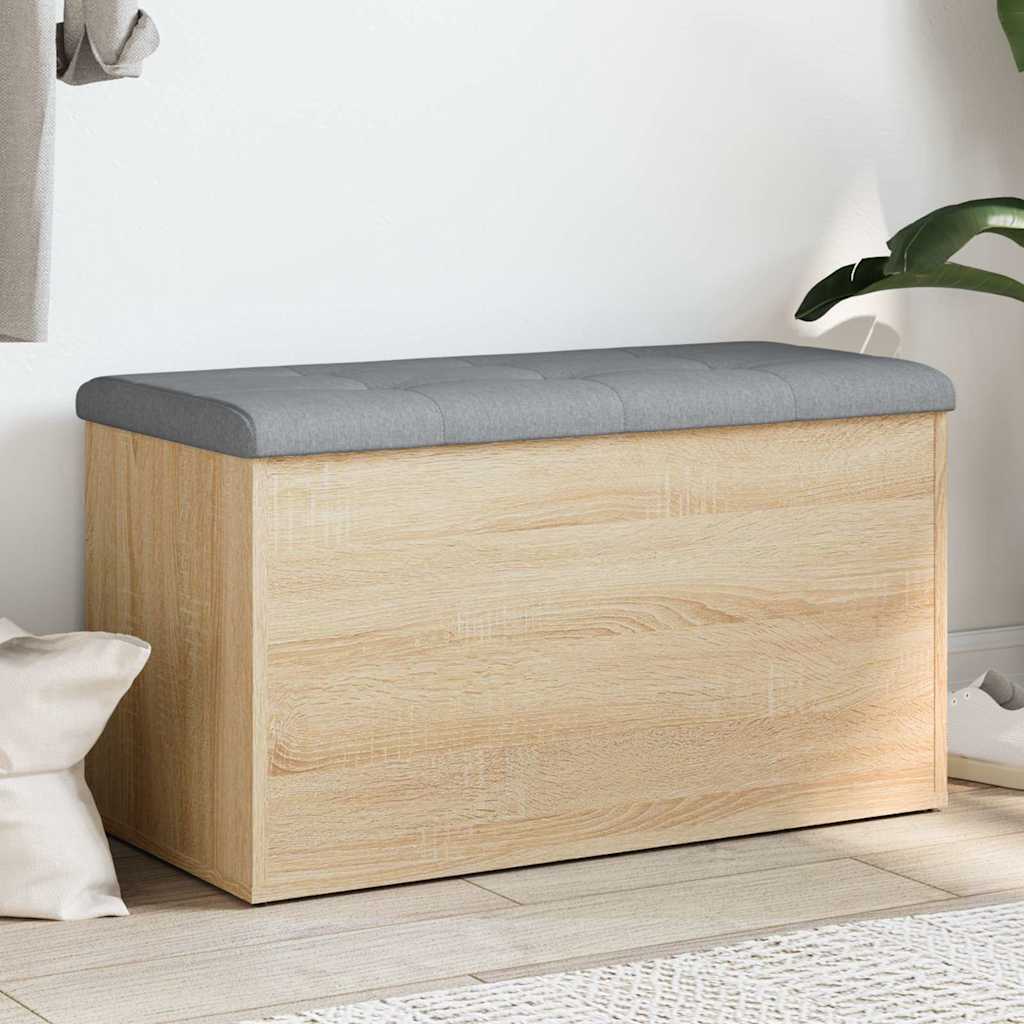 vidaXL Storage Bench Sonoma Oak 82x42x45 cm Engineered Wood