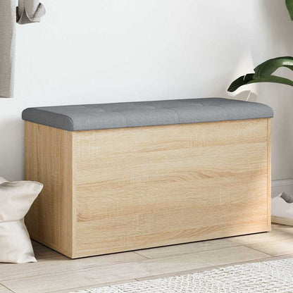 vidaXL Storage Bench Sonoma Oak 82x42x45 cm Engineered Wood