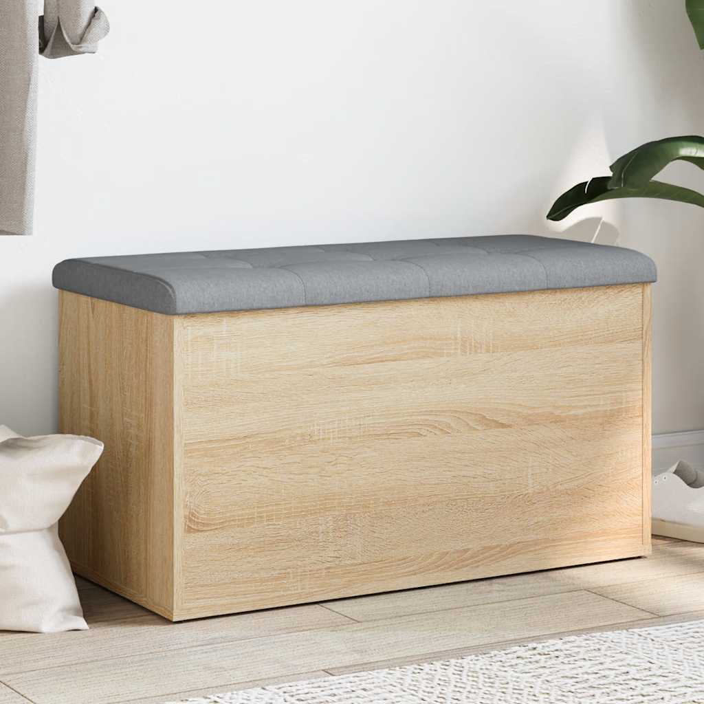 vidaXL Storage Bench Sonoma Oak 82x42x45 cm Engineered Wood