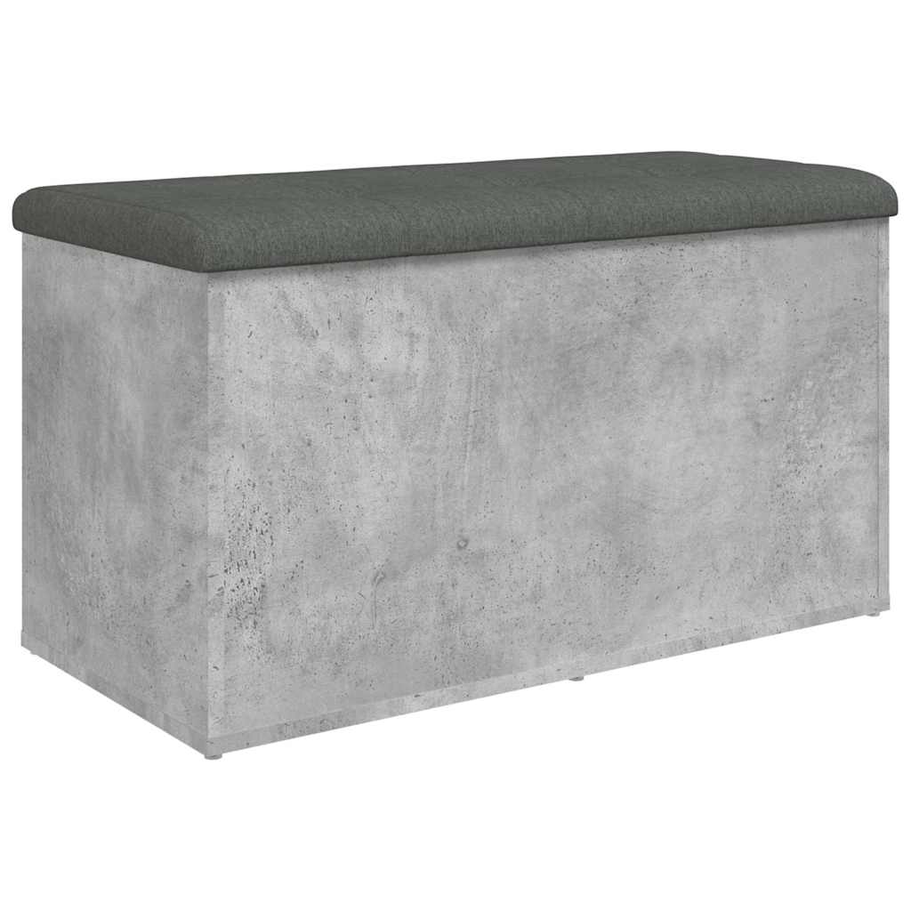 vidaXL Storage Bench Concrete Grey 82x42x45 cm Engineered Wood