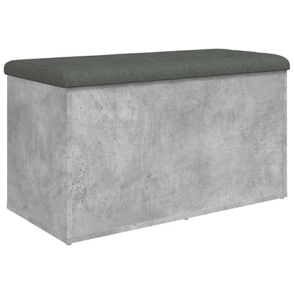 vidaXL Storage Bench Concrete Grey 82x42x45 cm Engineered Wood