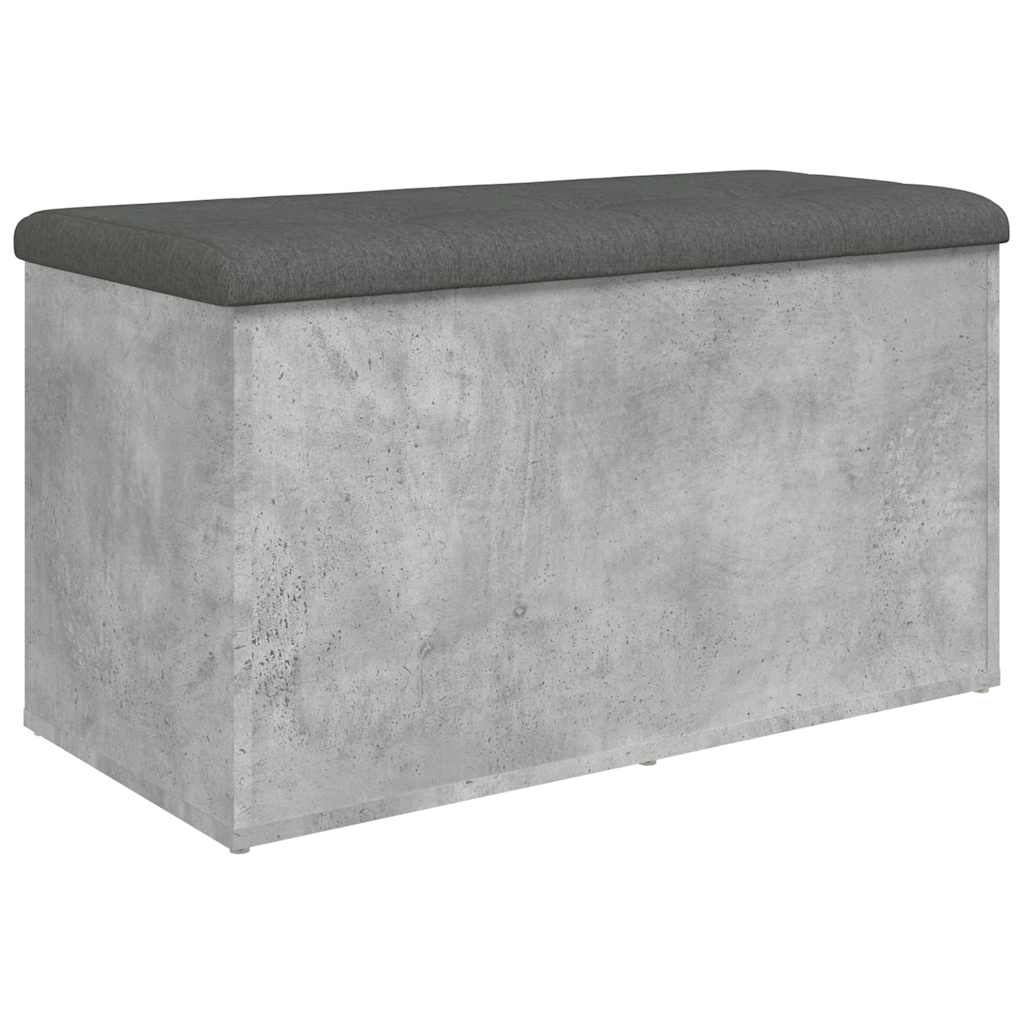 vidaXL Storage Bench Concrete Grey 82x42x45 cm Engineered Wood